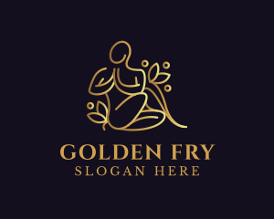 Golden Human Meditation  logo design