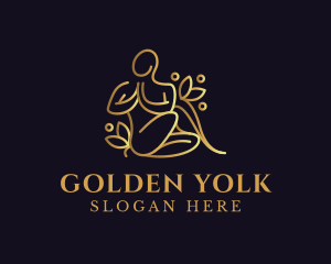 Golden Human Meditation  logo design