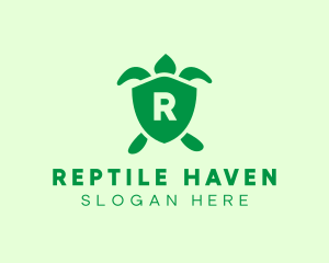 Turtle Shield Reptile logo design