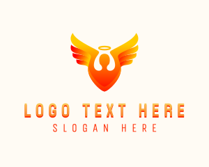 Heavenly - Holy Spiritual Angel logo design