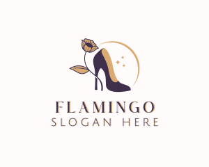 Heels - Floral Stiletto Heels logo design