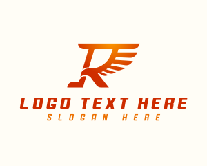 Flight - Business Eagle Wing Letter R logo design