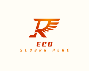 Business Eagle Wing Letter R Logo