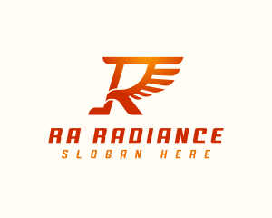 Business Eagle Wing Letter R logo design