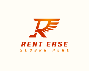 Business Eagle Wing Letter R logo design