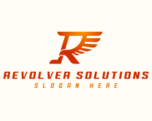 Business Eagle Wing Letter R logo design