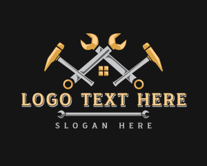 Laborer - Handyman Tools Construction logo design