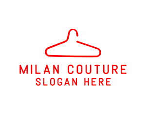 Clothes Hanger Fashion Couture logo design