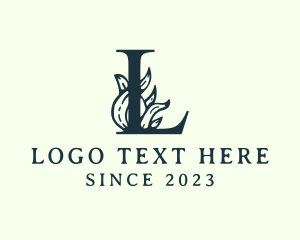 Event Planner - Garden Plant Letter L logo design