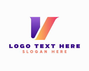 Gradient - Professional Generic Letter V logo design