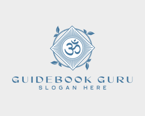 Hinduism Yoga Om logo design