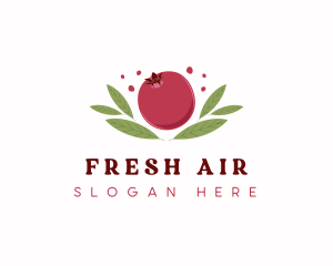 Pomegranate Fruit Market logo design