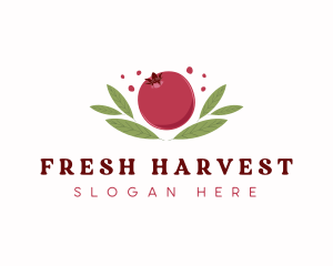 Pomegranate Fruit Market logo design