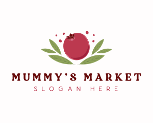 Pomegranate Fruit Market logo design