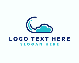 Communication - Database Cloud Network logo design