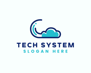 System - Database Cloud Network logo design
