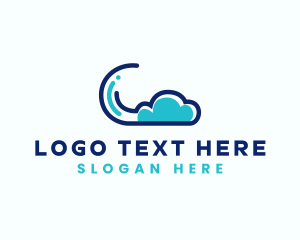 Online - Database Cloud Network logo design