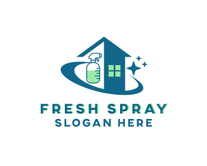 Residential Cleaning Spray logo design