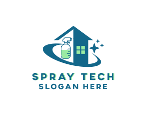 Residential Cleaning Spray logo design