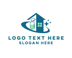 Sanitation - Residential Cleaning Spray logo design