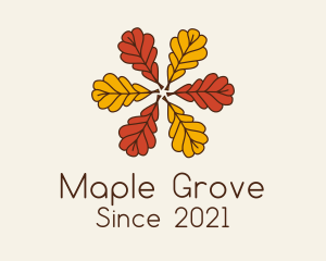 Maple - Dry Leaves Foliage logo design