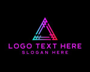 Geometric - Tech Triangle Company logo design