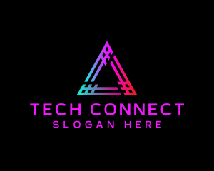 Neon - Tech Triangle Company logo design