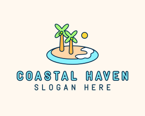 Tropical Island Resort logo design