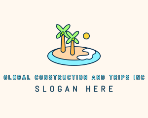 Trip - Tropical Island Resort logo design