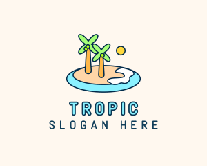 Tropical Island Resort logo design