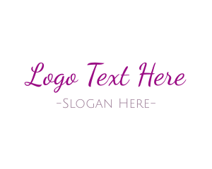 Purple - Casual Sleek Handwriting logo design