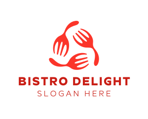 Restaurant Kitchen Fork logo design