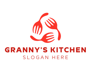 Restaurant Kitchen Fork logo design