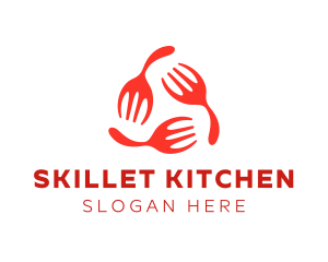 Restaurant Kitchen Fork logo design