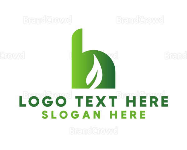 Gradient Leaf H Logo