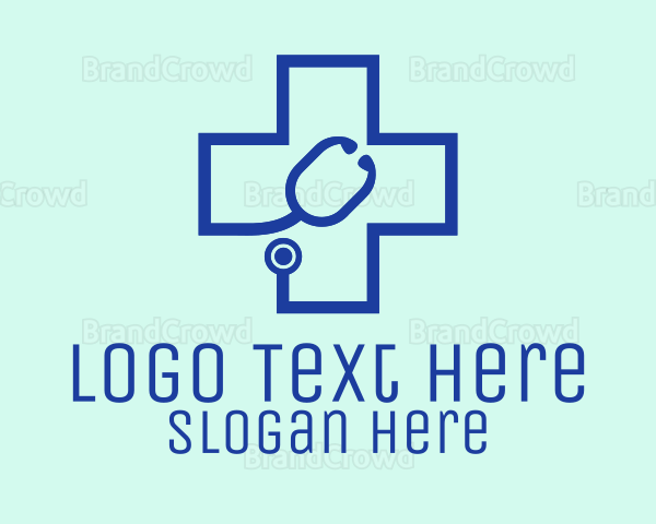 Blue Cross Stethoscope Logo