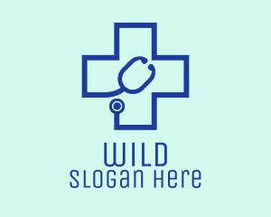 Staff - Blue Cross Stethoscope logo design