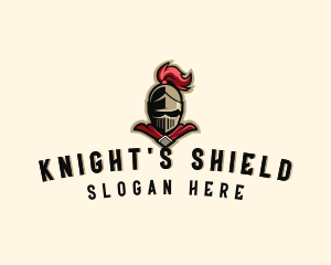 Knight - Medieval Knight Helmet logo design