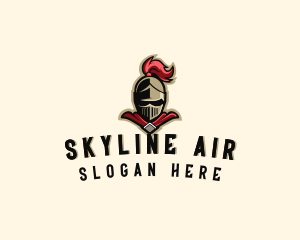 Game Clan - Medieval Knight Helmet logo design