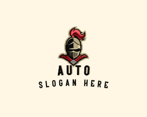 Armor Guard - Medieval Knight Helmet logo design