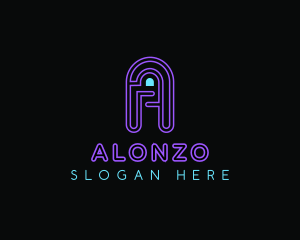 Arcade Game Neon logo design