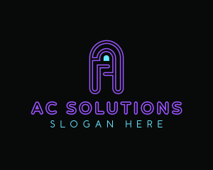 Arcade Game Neon logo design