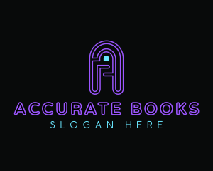 Arcade Game Neon logo design