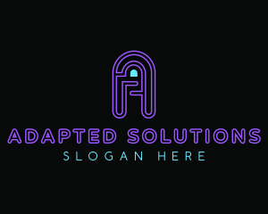 Arcade Game Neon logo design