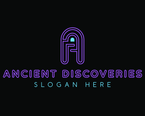 Arcade Game Neon logo design