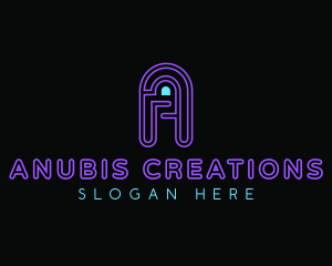 Arcade Game Neon logo design