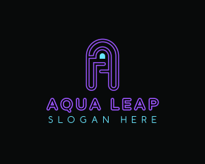 Arcade Game Neon logo design