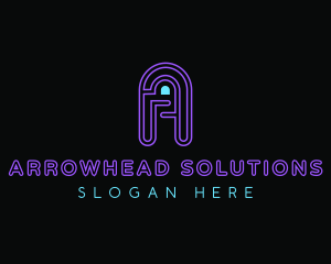 Arcade Game Neon logo design