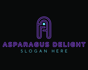 Arcade Game Neon logo design