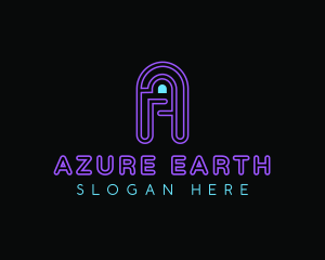 Arcade Game Neon logo design